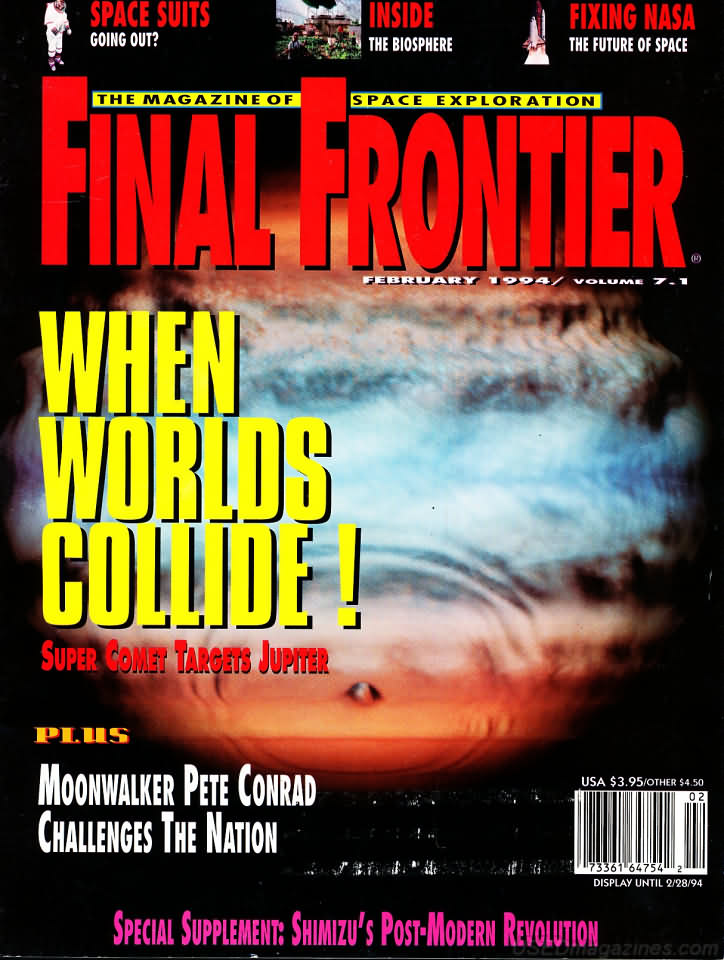 Final Frontier February 1994 magazine back issue Final Frontier magizine back copy 