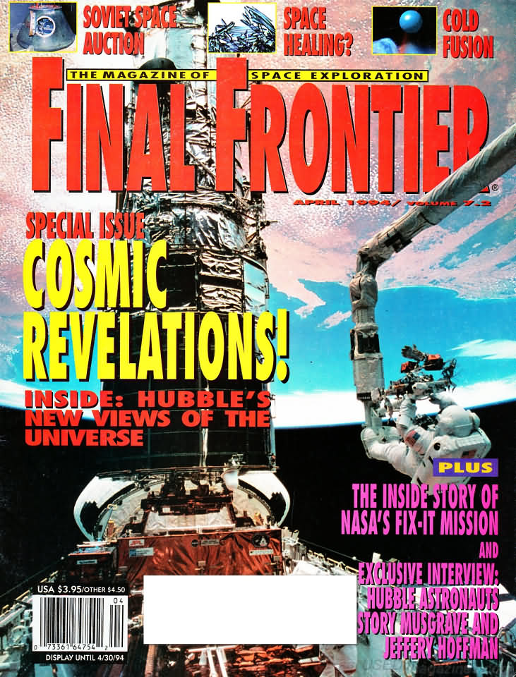Final Frontier April 1994 magazine back issue Final Frontier magizine back copy 