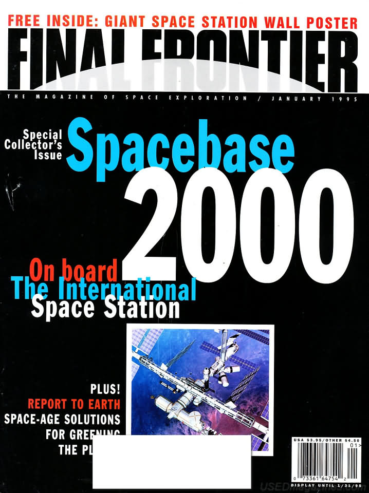 Final Frontier January 1995 magazine back issue Final Frontier magizine back copy 