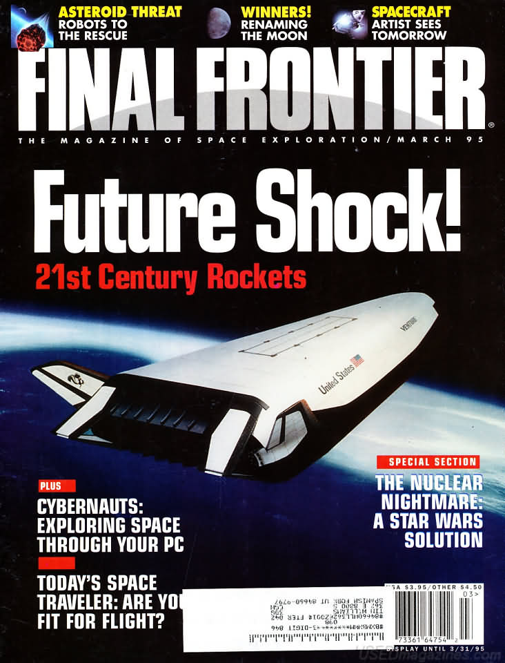 Final Frontier March 1995 magazine back issue Final Frontier magizine back copy 