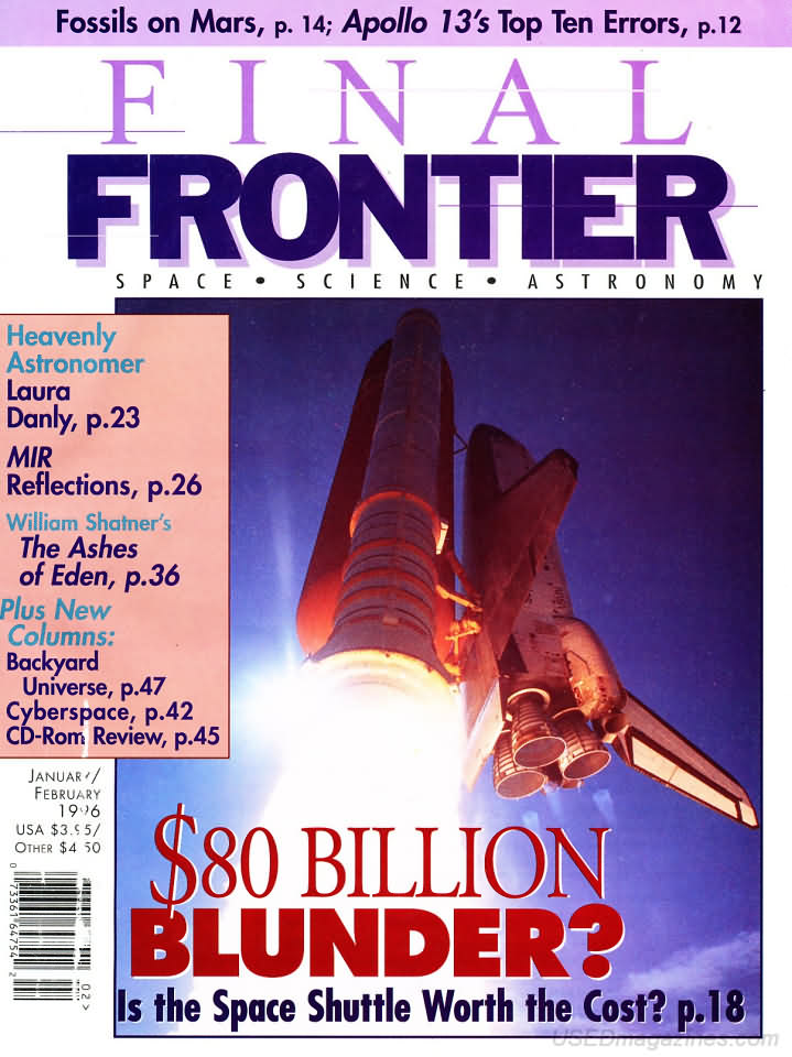Final Frontier January/February 1996 magazine back issue Final Frontier magizine back copy 