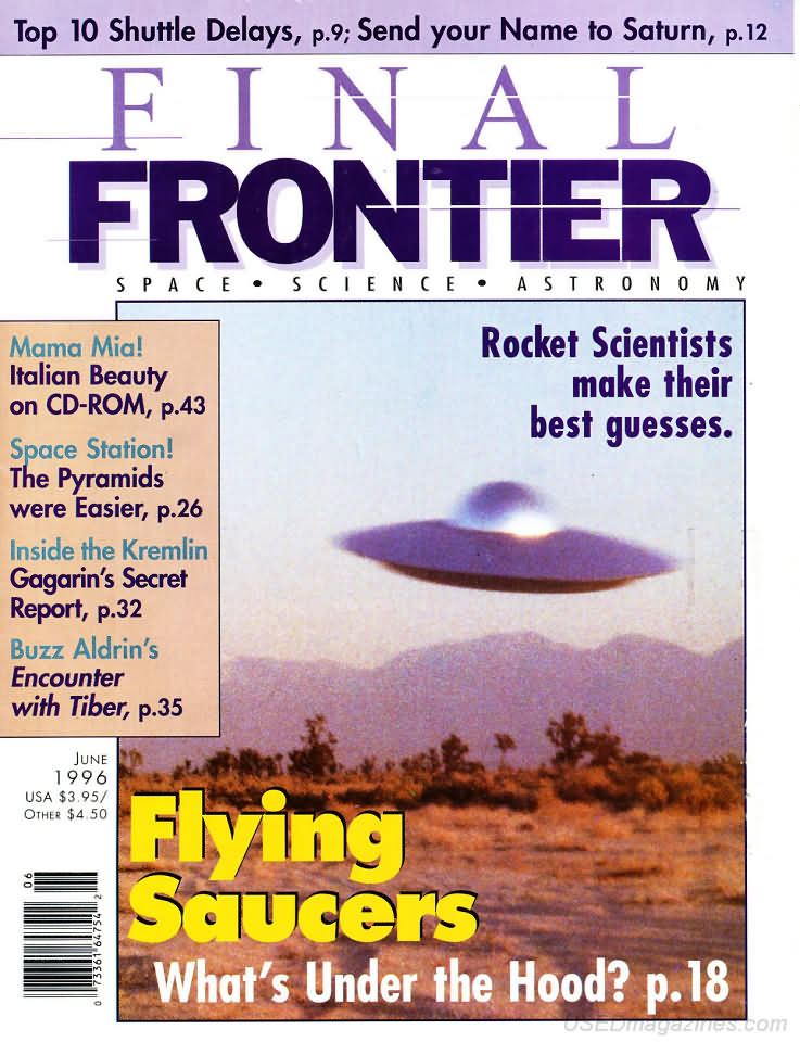 Final Frontier June 1996 magazine back issue Final Frontier magizine back copy 