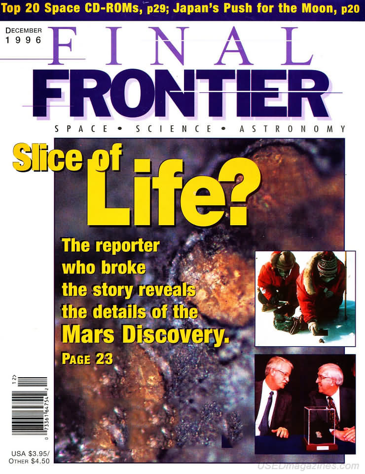 Final Frontier December 1996 magazine back issue Final Frontier magizine back copy 