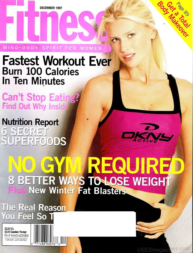 Fitness December 1997 magazine back issue Fitness magizine back copy 