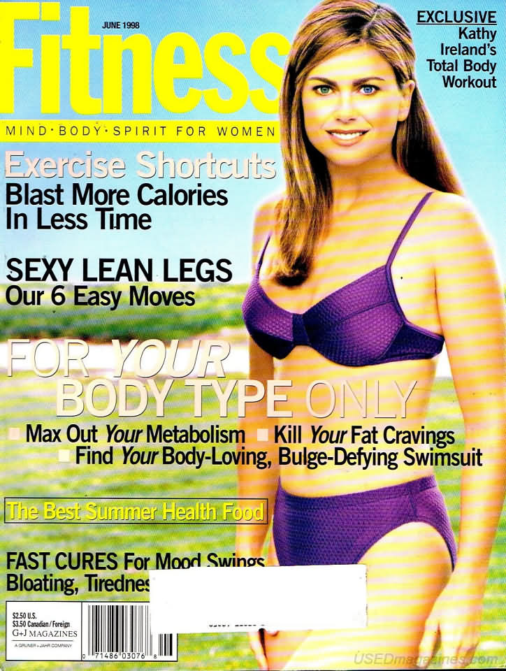 Fitness June 1998 magazine back issue Fitness magizine back copy 