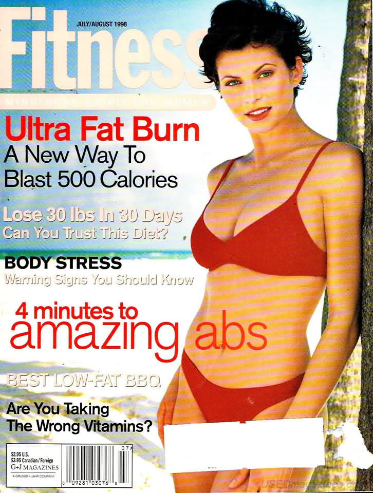 Fitness July 1998 magazine back issue Fitness magizine back copy 