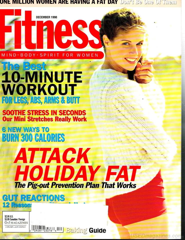 Fitness December 1998 magazine back issue Fitness magizine back copy 