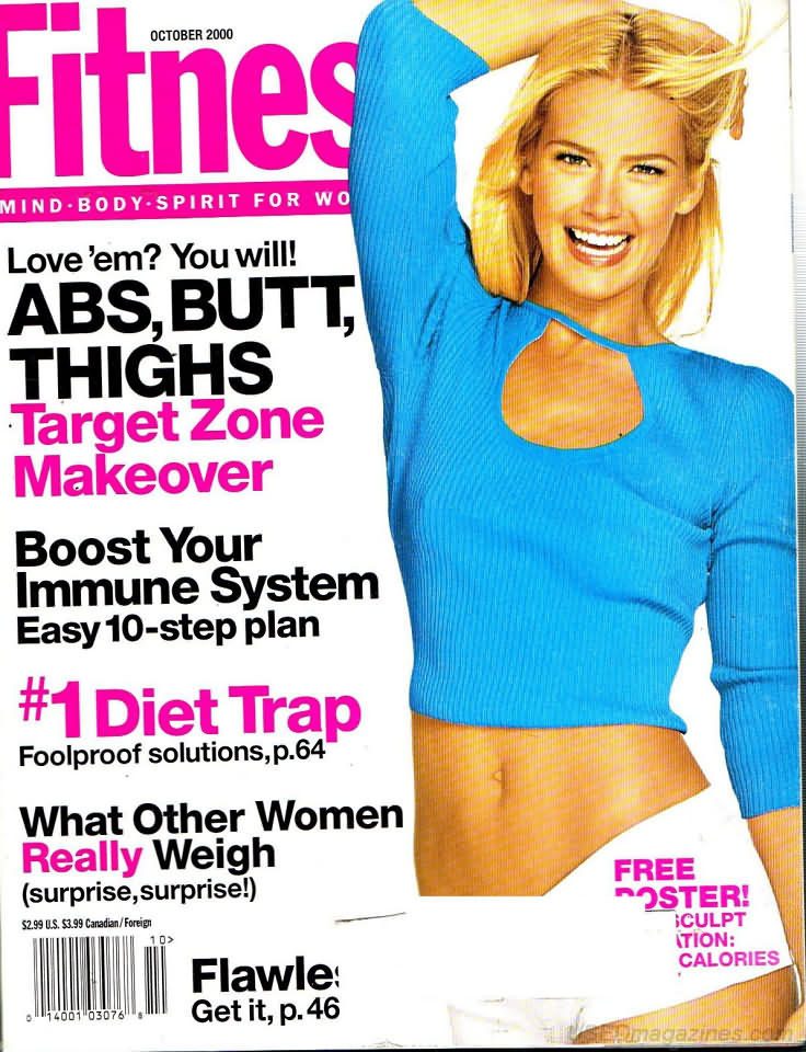 Fitness October 2000 magazine back issue Fitness magizine back copy 