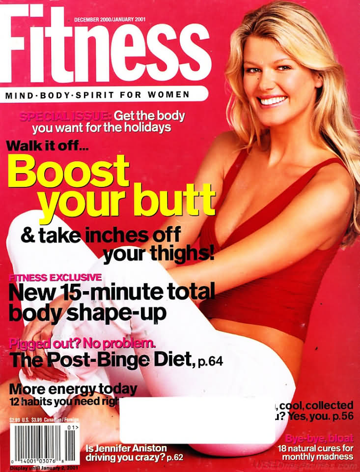 Fitness December 2000 magazine back issue Fitness magizine back copy 