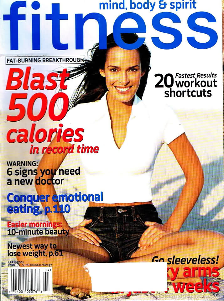 Fitness April 2001 magazine back issue Fitness magizine back copy 