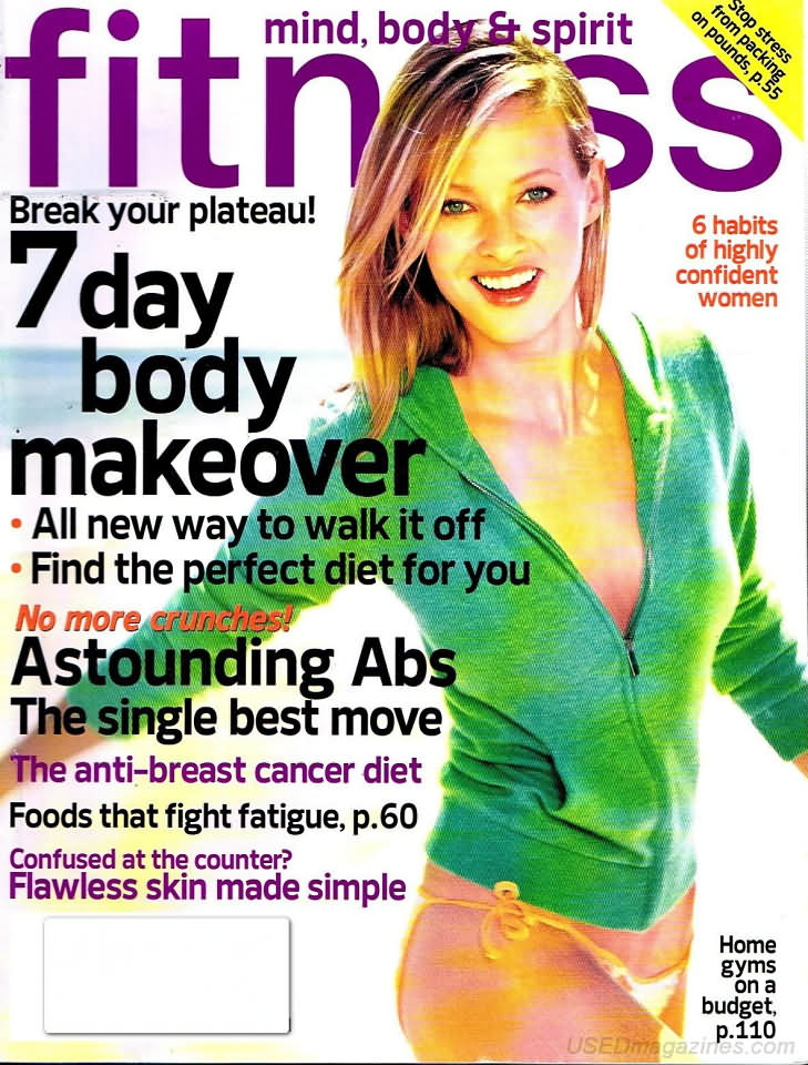 Fitness October 2001 magazine back issue Fitness magizine back copy 