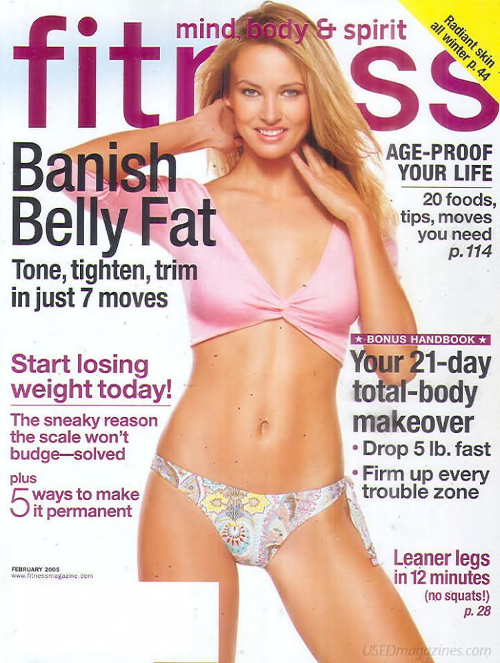 Fitness February 2005 magazine back issue Fitness magizine back copy 