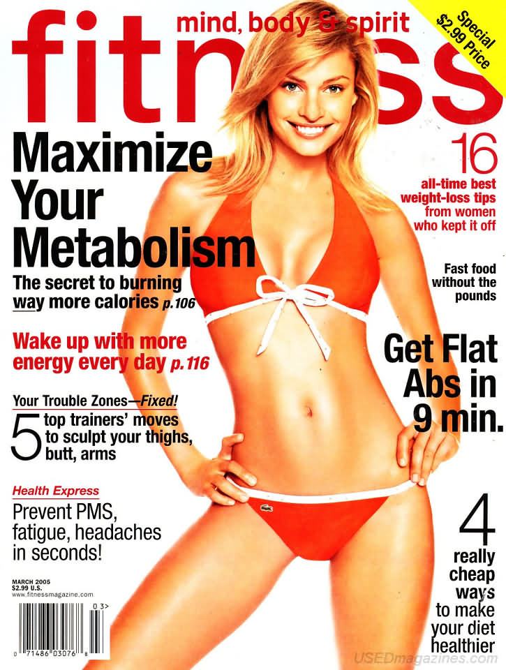Fitness March 2005 magazine back issue Fitness magizine back copy 