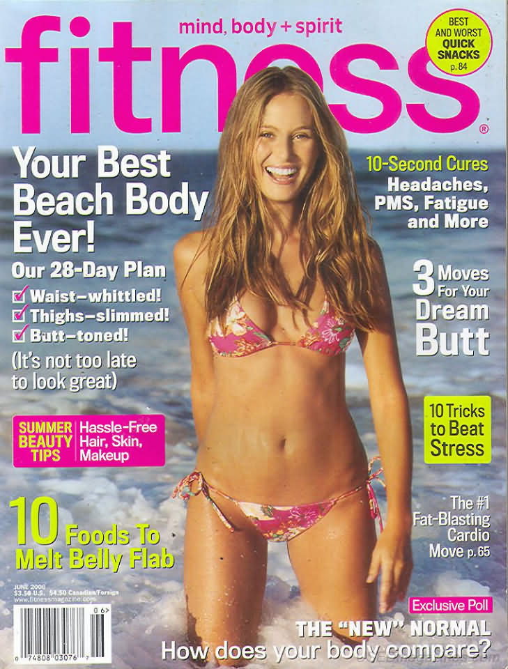 Fitness June 2006 magazine back issue Fitness magizine back copy 