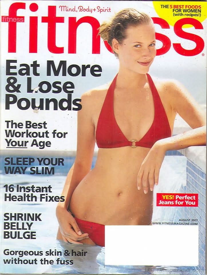 Fitness August 2007 magazine back issue Fitness magizine back copy 