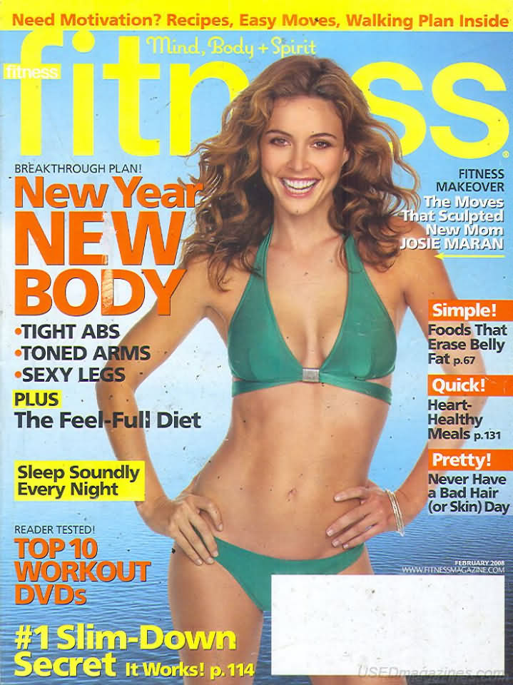 Fitness February 2008 magazine back issue Fitness magizine back copy 