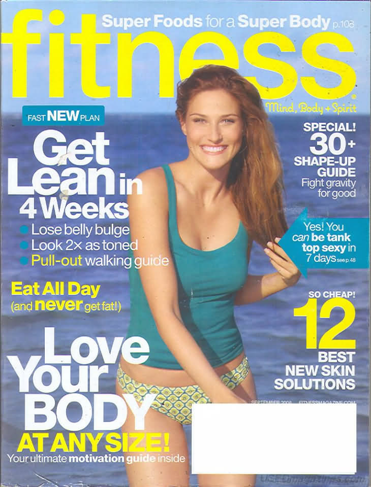 Fitness September 2008 magazine back issue Fitness magizine back copy 