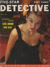 Five-Star Detective Fact Cases May 1954 Magazine Back Copies Magizines Mags
