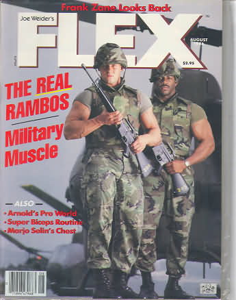 Flex August 1986 magazine back issue Flex magizine back copy Flex August 1986 Bodybuilding Magazine Back Issue Published by American Media in New York City. Frank Zane Looks Back.