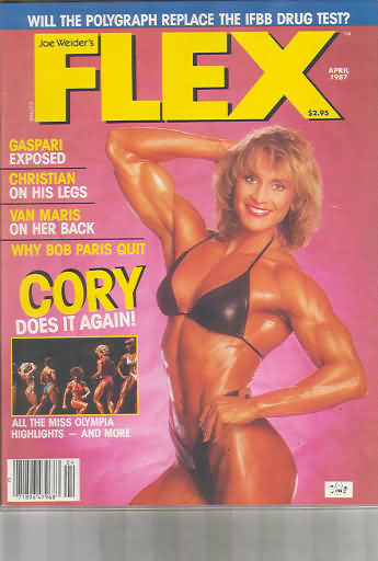 Flex April 1987 magazine back issue Flex magizine back copy Flex April 1987 Bodybuilding Magazine Back Issue Published by American Media in New York City. Will The Polygraph Replace The IFBB Drug Test?.