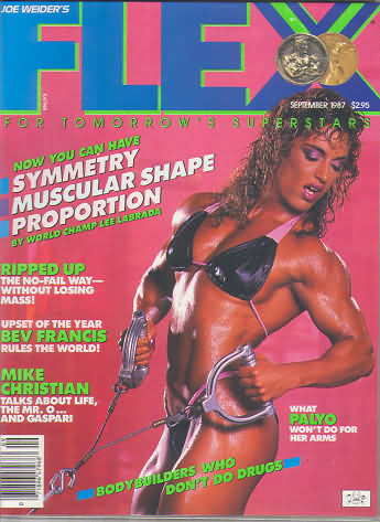Flex September 1987 magazine back issue Flex magizine back copy Flex September 1987 Bodybuilding Magazine Back Issue Published by American Media in New York City. Now You Can Have Symmetry Muscular Shape Proportion By World Champ Lee Labrada.