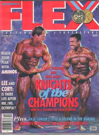 Flex October 1987 magazine back issue Flex magizine back copy Flex October 1987 Bodybuilding Magazine Back Issue Published by American Media in New York City. Reach Your Peak With Aminos.