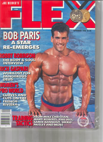 Flex September 1988 magazine back issue Flex magizine back copy Flex September 1988 Bodybuilding Magazine Back Issue Published by American Media in New York City. Bob Paris A Star Re-Emerges.