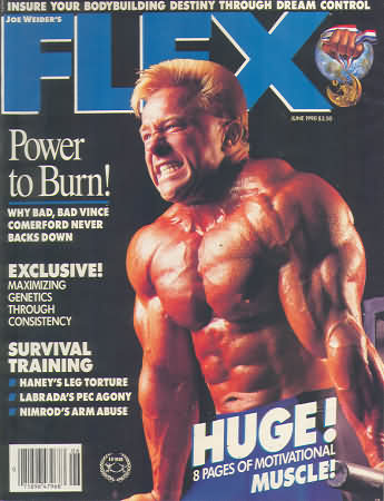 Flex June 1990 magazine back issue Flex magizine back copy Flex June 1990 Bodybuilding Magazine Back Issue Published by American Media in New York City. Insure Your Body Building Destiny Through Dream Control.