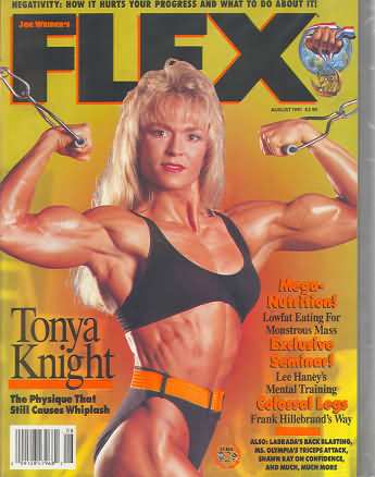 Flex August 1991 magazine back issue Flex magizine back copy Flex August 1991 Bodybuilding Magazine Back Issue Published by American Media in New York City. Tonya Knight The Physique That Still Causes Whiplash.