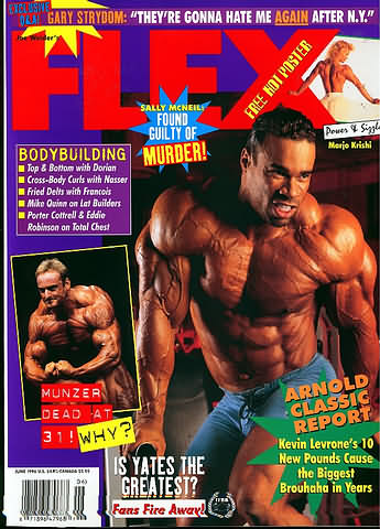 Flex June 1996 magazine back issue Flex magizine back copy Flex June 1996 Bodybuilding Magazine Back Issue Published by American Media in New York City. Gary  Strydom: They're Gonna Hate Me Again After N.Y..
