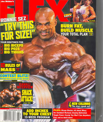 Flex June 2001 magazine back issue Flex magizine back copy Flex June 2001 Bodybuilding Magazine Back Issue Published by American Media in New York City. Ronnie Sez Try This For Size!.