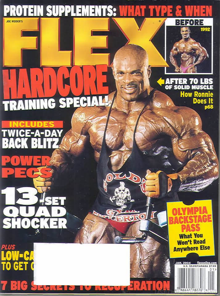 Flex January 2004 magazine back issue Flex magizine back copy Flex January 2004 Bodybuilding Magazine Back Issue Published by American Media in New York City. Protein Supplements: What Type & When Before.
