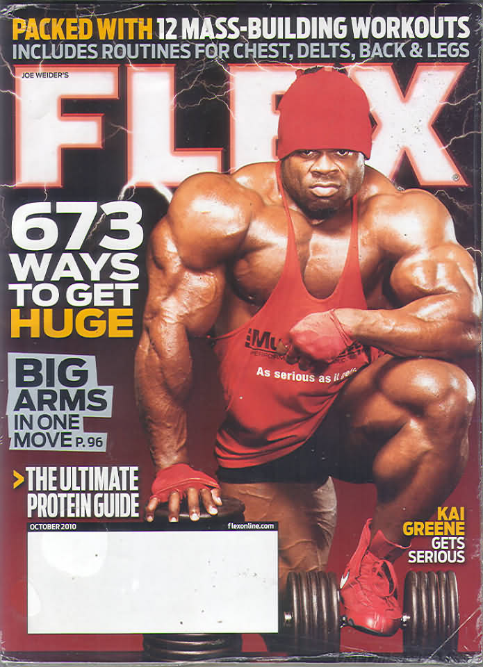 Flex October 2010 magazine back issue Flex magizine back copy Flex October 2010 Bodybuilding Magazine Back Issue Published by American Media in New York City. Packed With 12 Mass-Building Workouts Includes Routines For Chest, Delts, Back & Legs.