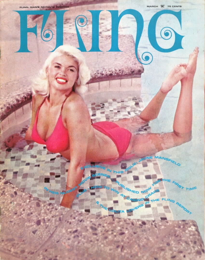 Fling March 1967 magazine back issue Fling magizine back copy Fling March 1967 Bra Busters Showcase Adult Magazine Back Issue Dedicated to Big Breast Lovers. Fling: Man's Favorite Position.