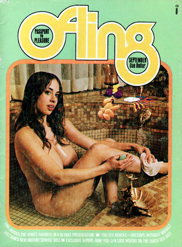 Fling September 1972 magazine back issue Fling magizine back copy Fling Magazine Archive Back Issue Collectors Passport to Pleasure tinaandrea the king's favorite