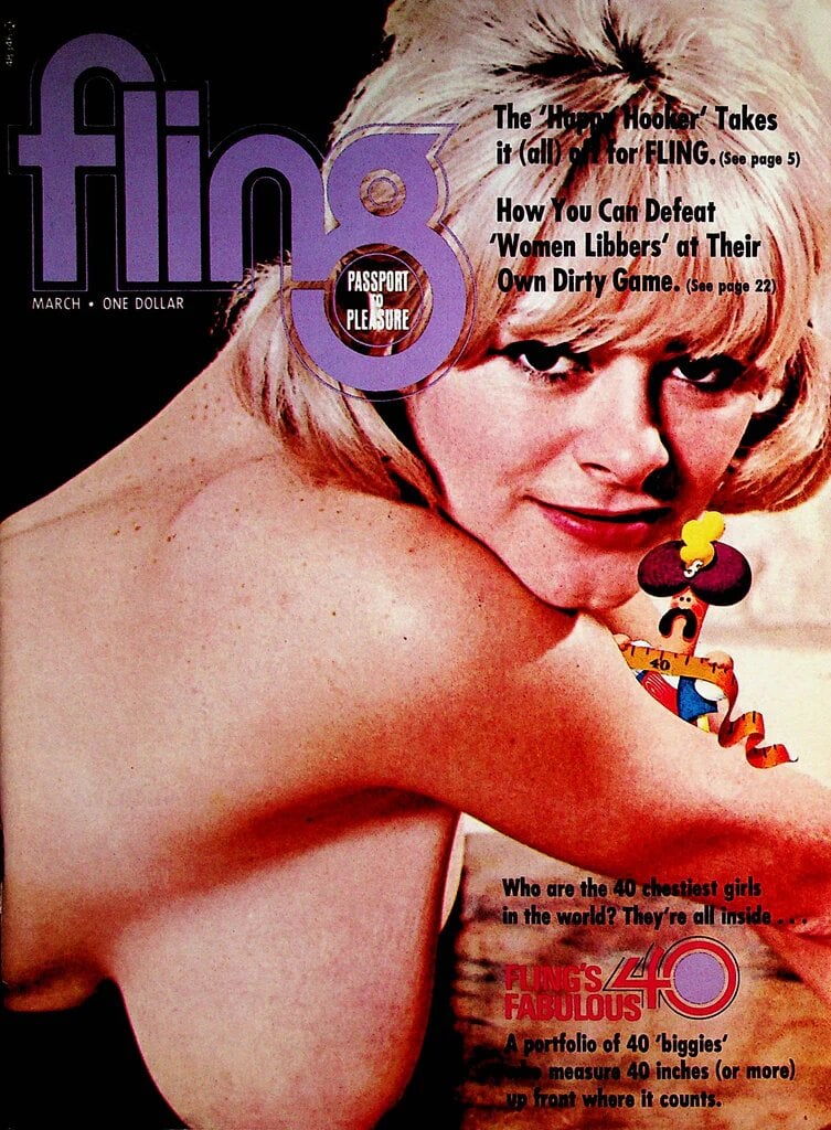 Fling March 1973 magazine back issue Fling magizine back copy Fling March 1973 Bra Busters Showcase Adult Magazine Back Issue Dedicated to Big Breast Lovers. .