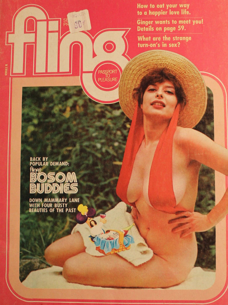 Fling September 1973 magazine back issue Fling magizine back copy Fling September 1973 Bra Busters Showcase Adult Magazine Back Issue Dedicated to Big Breast Lovers. How To Eat Your Way To A Happier Love Life..