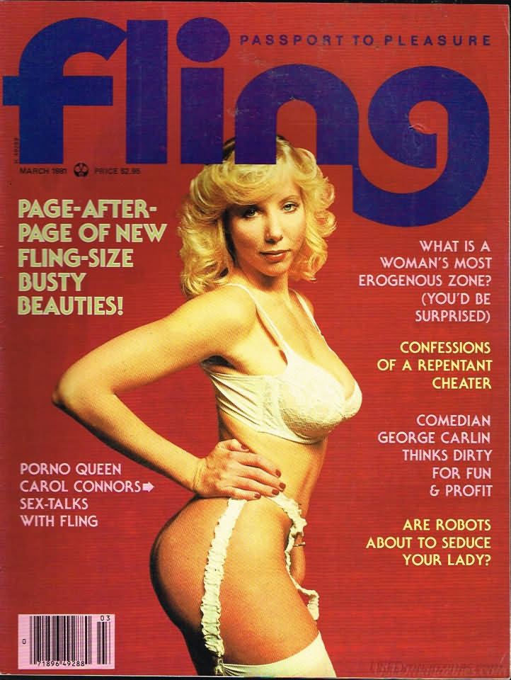 Fling March 1981 magazine back issue Fling magizine back copy Fling March 1981 Bra Busters Showcase Adult Magazine Back Issue Dedicated to Big Breast Lovers. Page-After Page Of New Fling - Size Busty Beauties!.