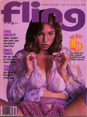 Fling July 1982 magazine back issue Fling magizine back copy Fling July 1982 Bra Busters Showcase Adult Magazine Back Issue Dedicated to Big Breast Lovers. Foto Fantasy Water Nymphs Who Make Your Wet  - Dreams Come True.