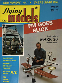Rebecca Saber magazine cover appearance Flying Models April 1971