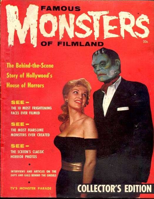 Famous Monsters of Filmland # 1 magazine back issue Famous Monsters of Filmland magizine back copy 