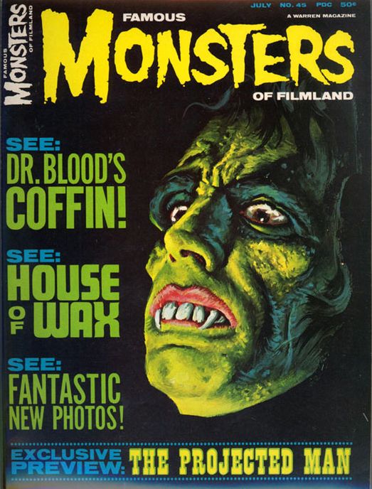 Famous Monsters of Filmland # 45 magazine back issue Famous Monsters of Filmland magizine back copy 