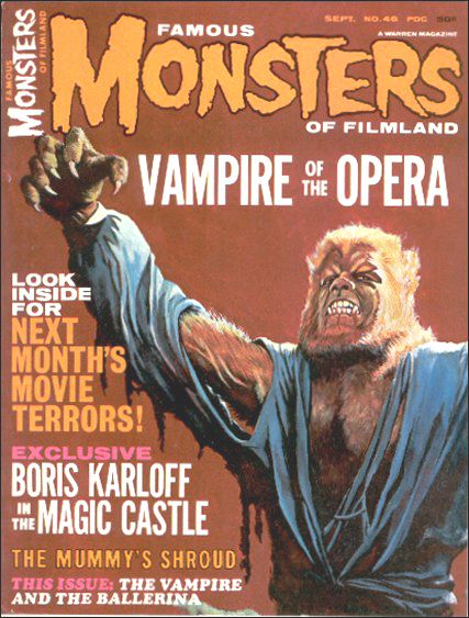 Famous Monsters of Filmland # 46 magazine back issue Famous Monsters of Filmland magizine back copy 