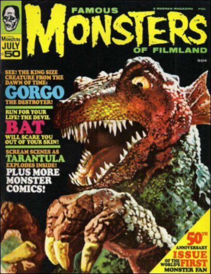 Famous Monsters of Filmland # 50 magazine back issue Famous Monsters of Filmland magizine back copy 