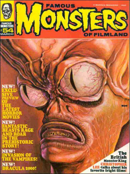 Famous Monsters of Filmland # 54 magazine back issue Famous Monsters of Filmland magizine back copy 