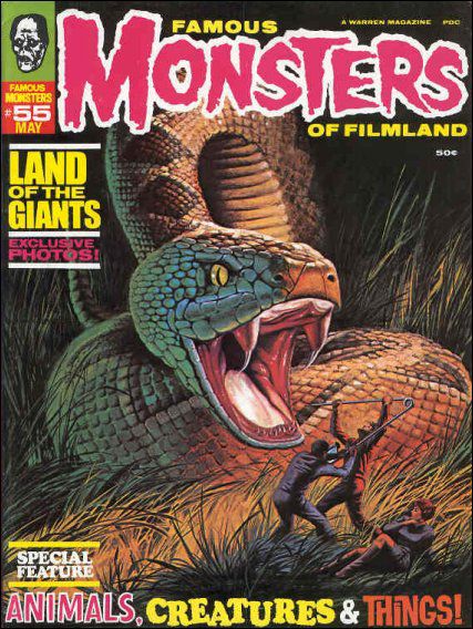 Famous Monsters of Filmland # 55 magazine back issue Famous Monsters of Filmland magizine back copy 