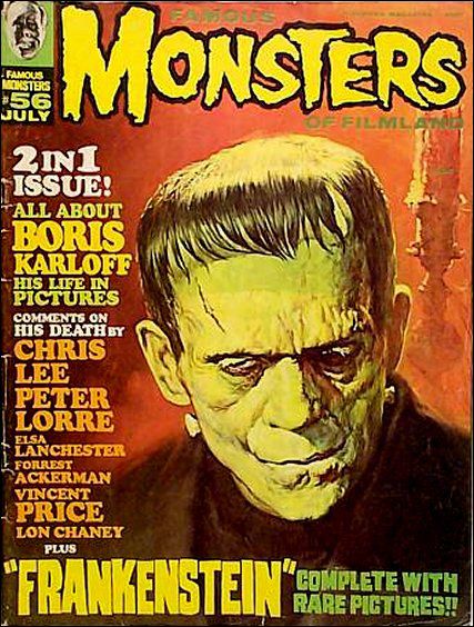 Famous Monsters of Filmland # 56 magazine back issue Famous Monsters of Filmland magizine back copy 