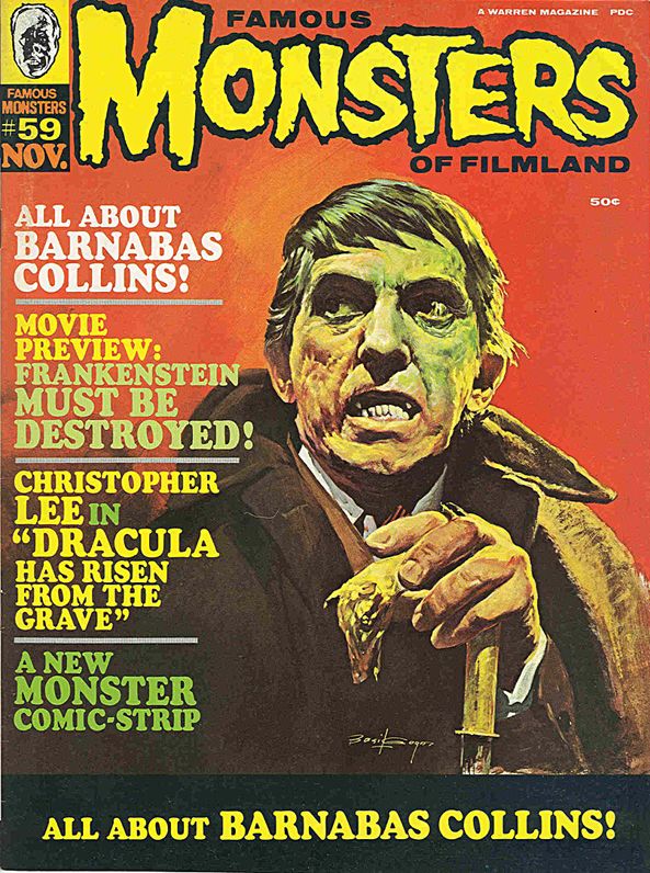 Famous Monsters of Filmland # 59 magazine back issue Famous Monsters of Filmland magizine back copy 