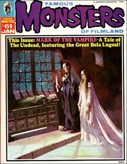 Famous Monsters of Filmland # 61 magazine back issue Famous Monsters of Filmland magizine back copy 