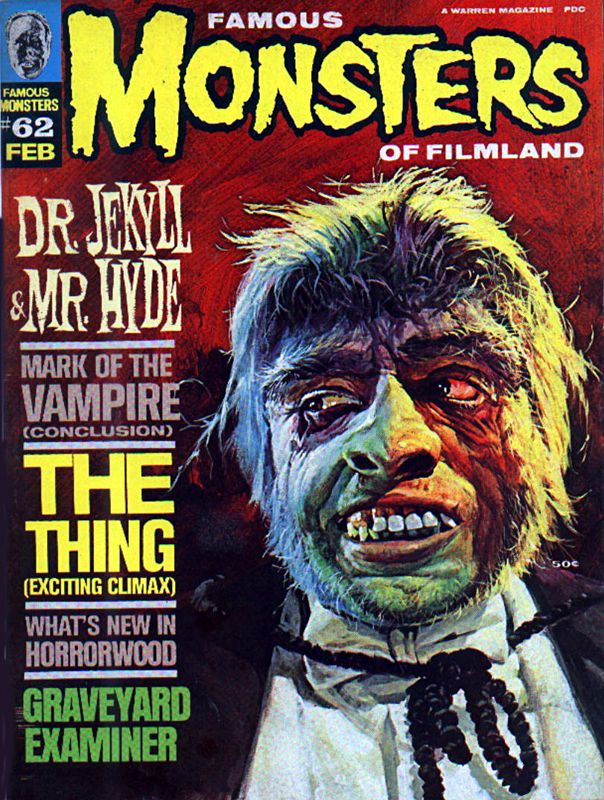 Famous Monsters of Filmland # 62 magazine back issue Famous Monsters of Filmland magizine back copy 
